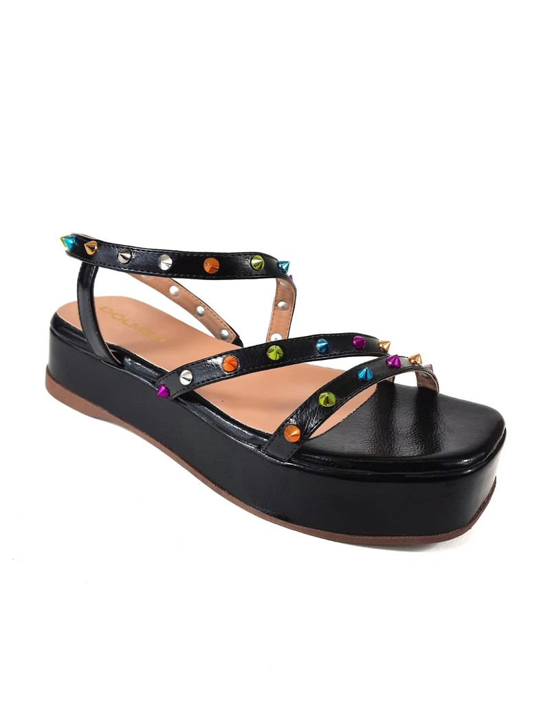 SANDALIA FLATFORM PRETA