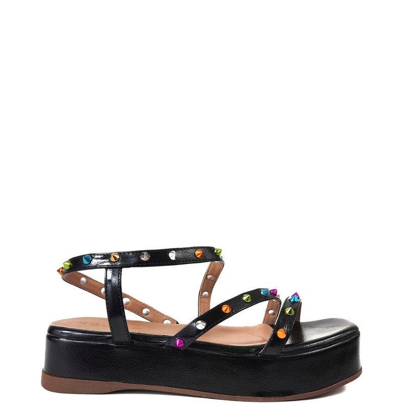 SANDALIA FLATFORM PRETA