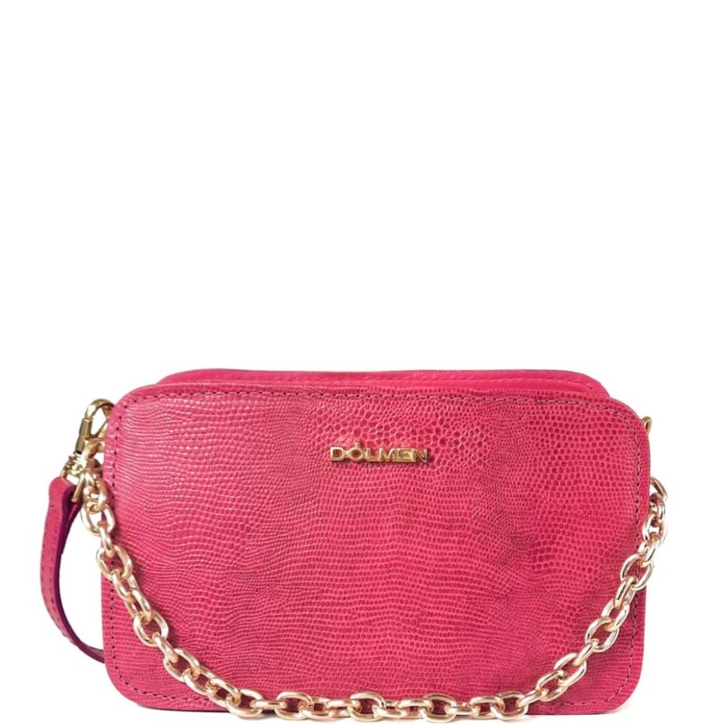 BOLSA VIVI TIRACOLO COURO PINK.