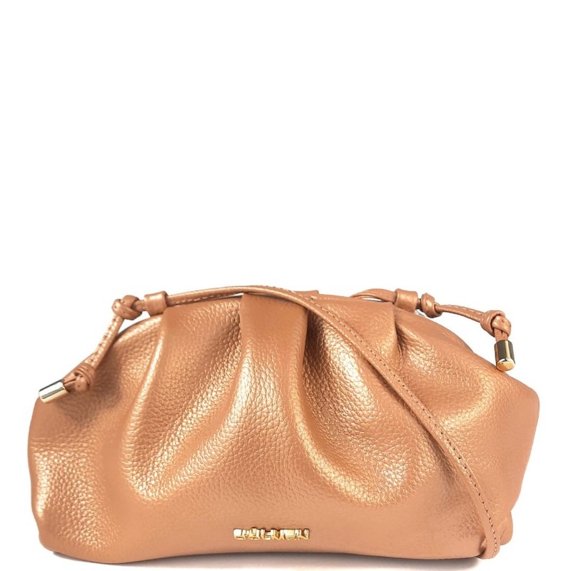 BOLSA BRUNA CLUTCH COURO CARAMELO