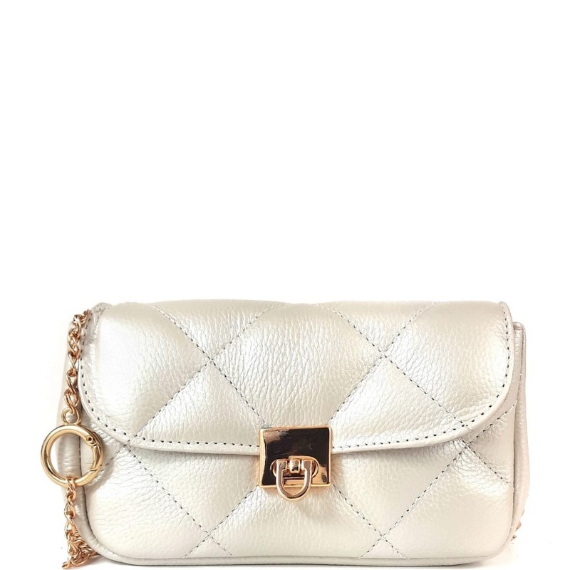 BOLSA DUDA TIRACOLO COURO OFF WHITE