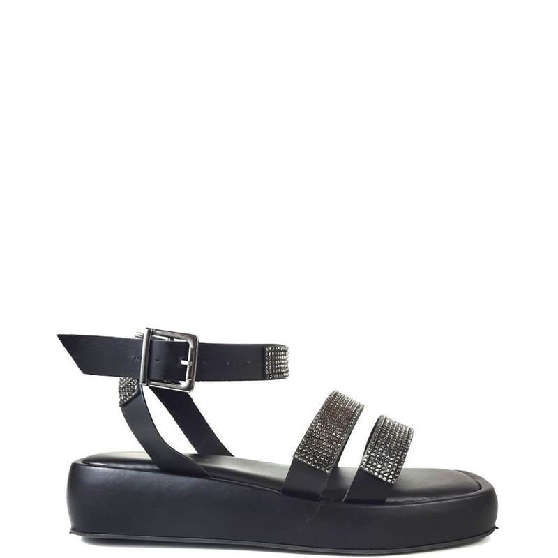 SANDALIA FLATFORM PRETA