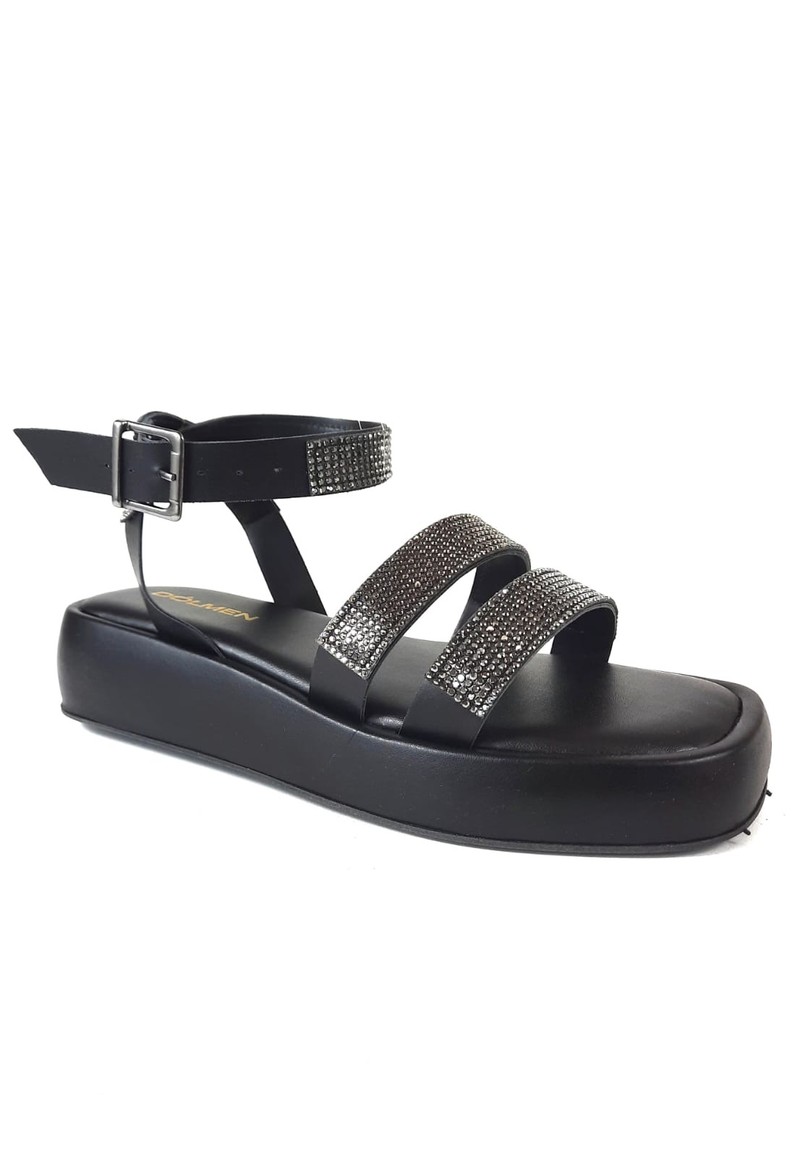 SANDALIA FLATFORM PRETA