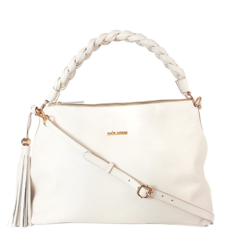 BOLSA ERICA M COURO OFF WHITE