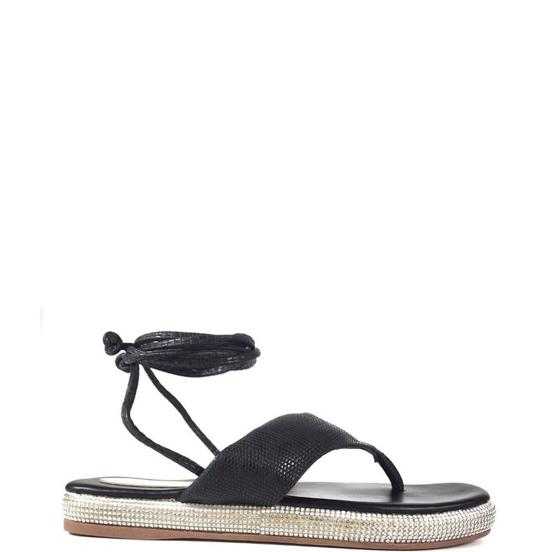 SANDALIA FLATFORM PRETA