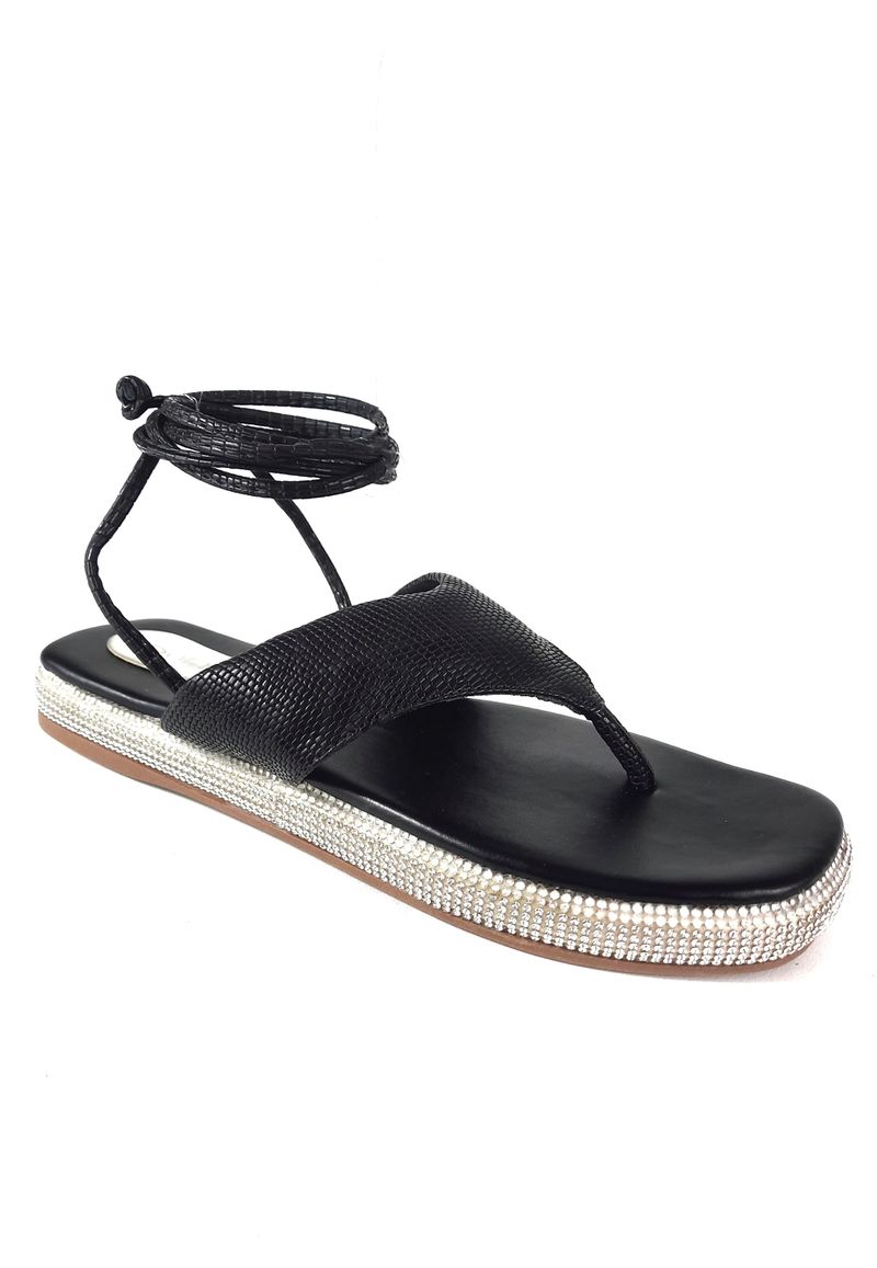 SANDALIA FLATFORM PRETA