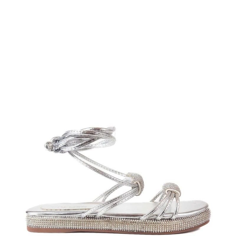 SANDALIA FLATFORM PRATA