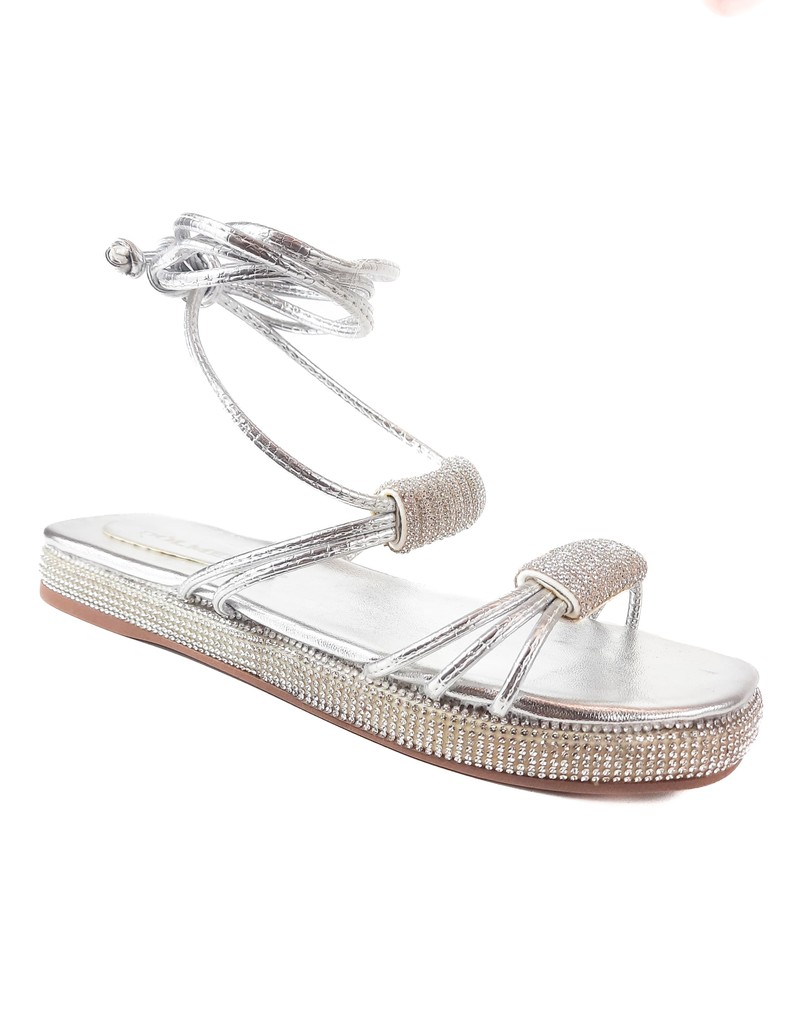 SANDALIA FLATFORM PRATA