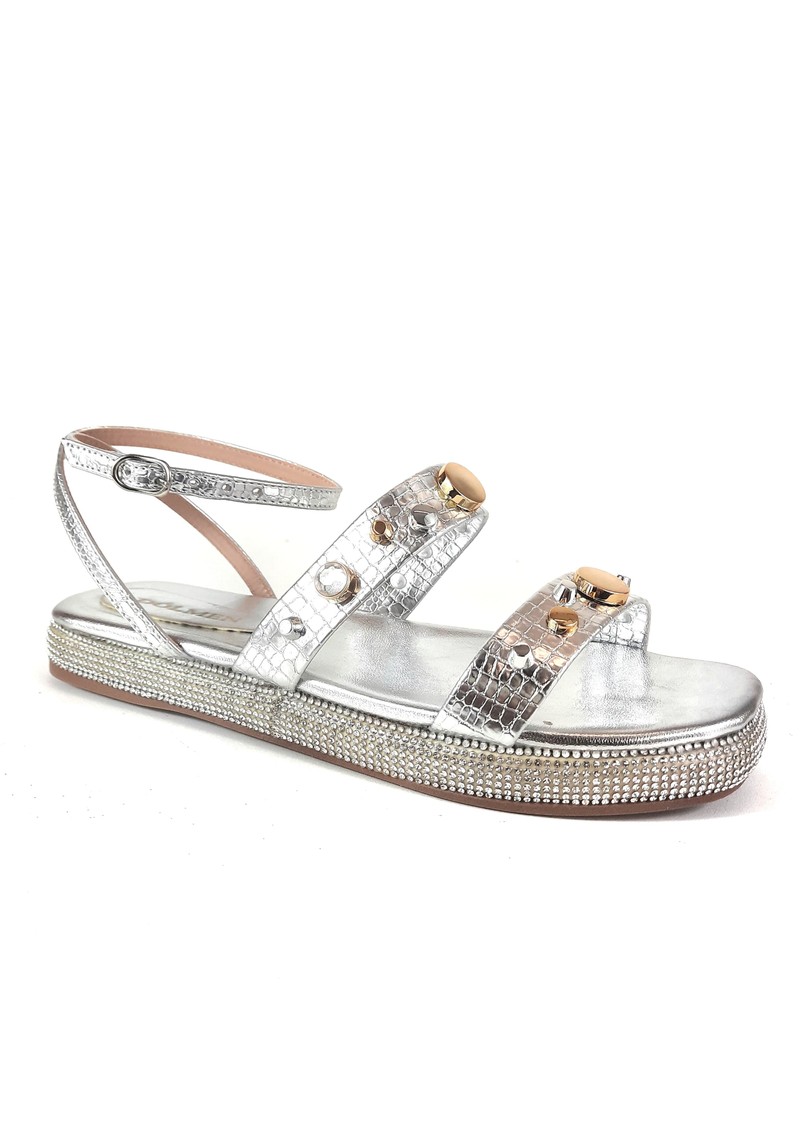 SANDALIA FLATFORM PRATA