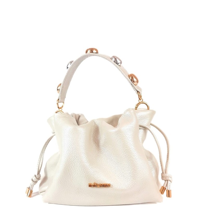 MINI BAG CAROLINA COURO OFF WHITE