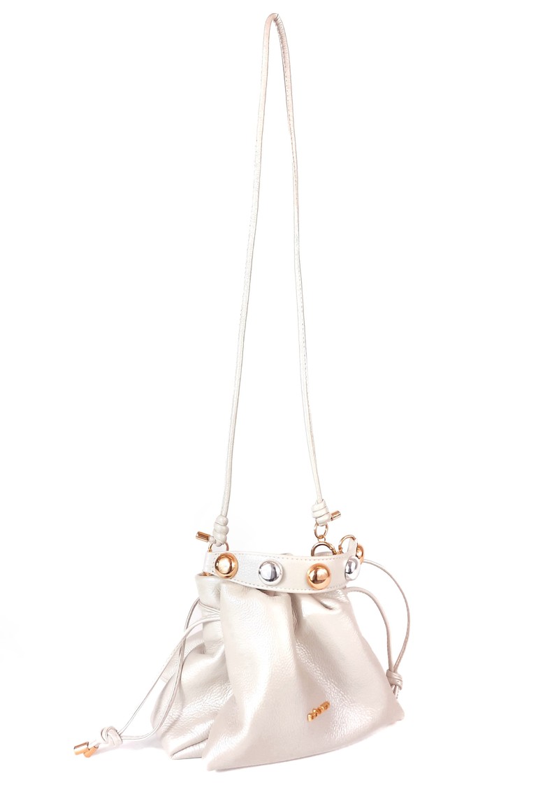 MINI BAG CAROLINA COURO OFF WHITE