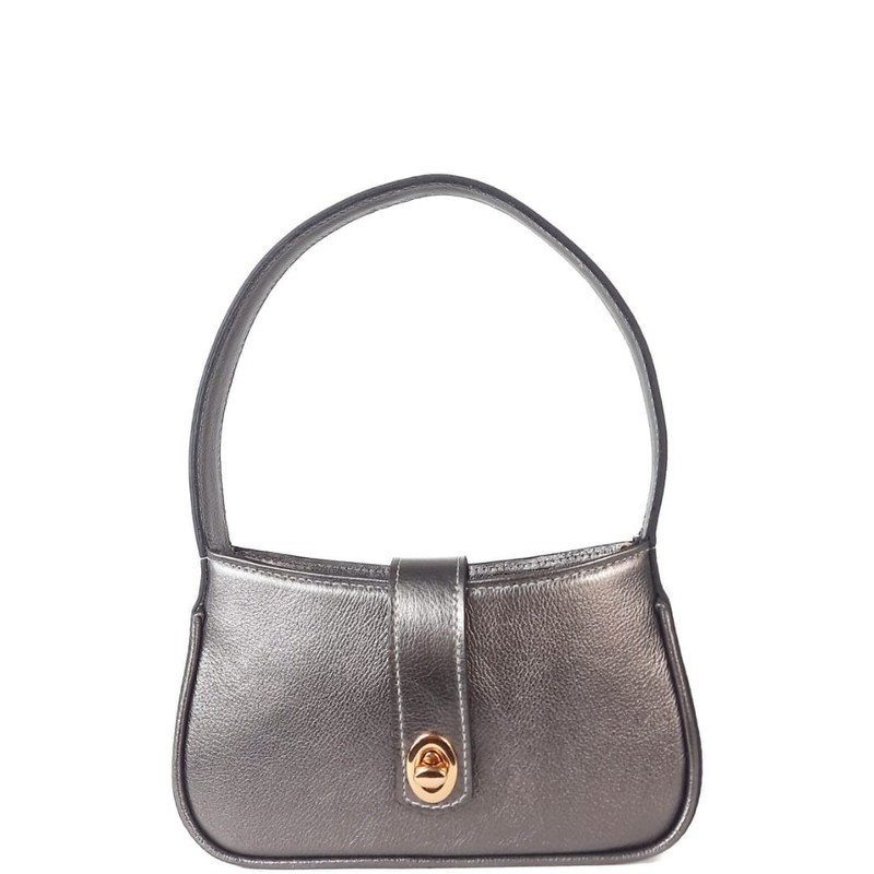 MINI BAG JOSEFINA COURO ONIX