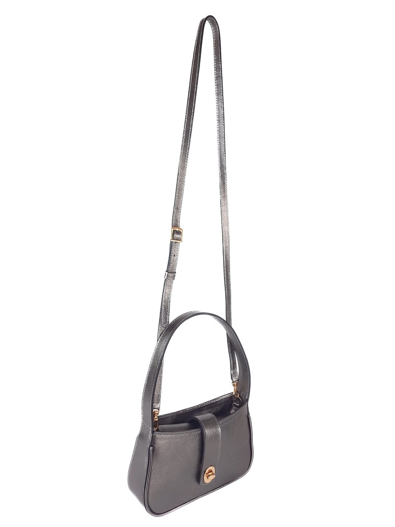 MINI BAG JOSEFINA COURO ONIX