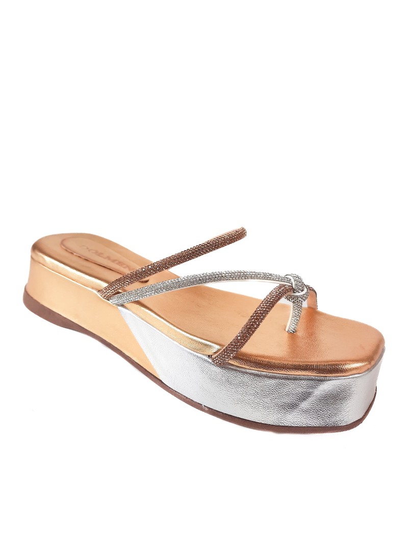 SANDALIA FLATFORM OURO