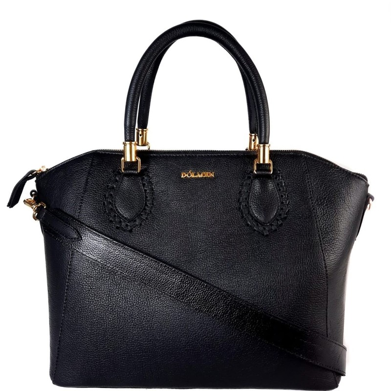 xBOLSA ANGELA G TOTE COURO PRETO.