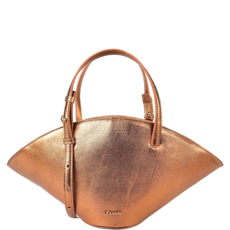 BOLSA PAMELA TIRACOLO COURO BRONZE.