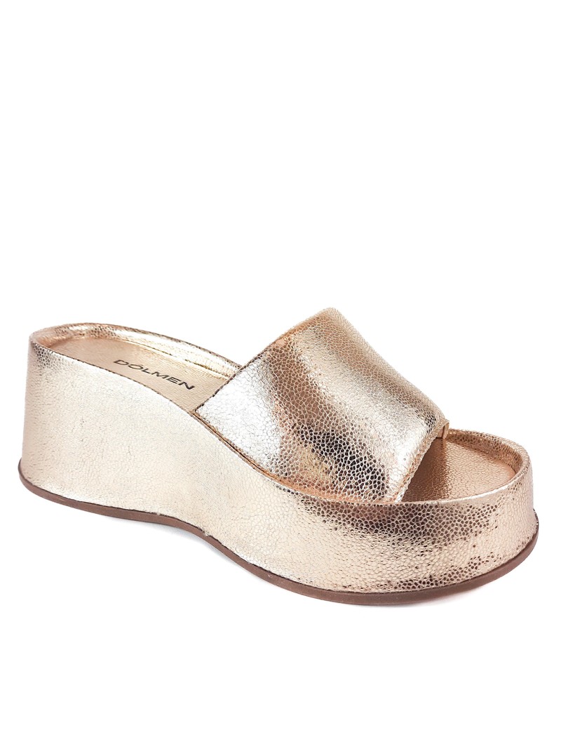 SANDALIA FLATFORM OURO