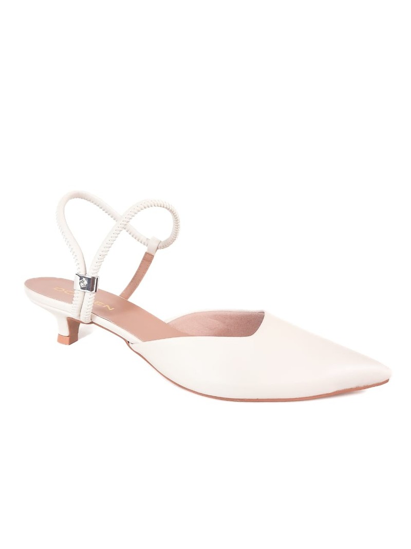 MULE SALTO BAIXO OFF WHITE