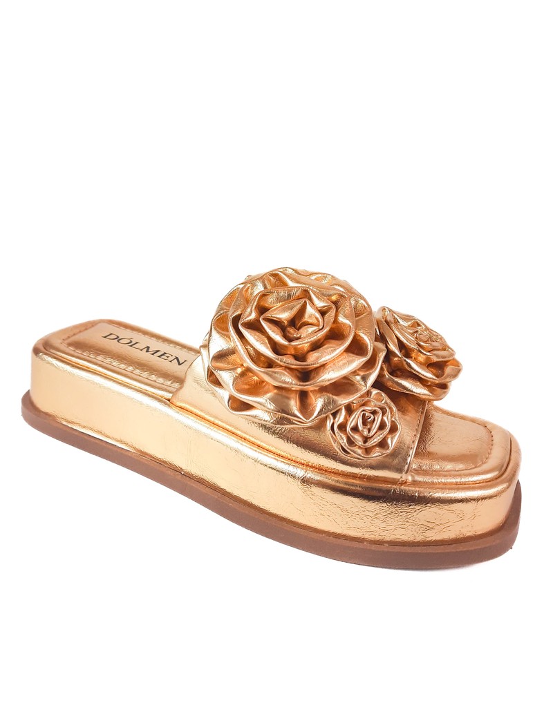 SANDALIA FLATFORM OURO