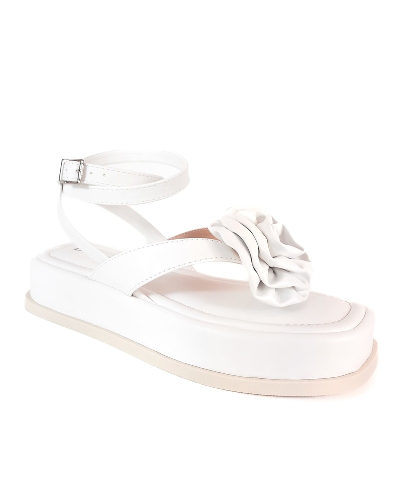 SANDALIA FLATFORM BRANCA