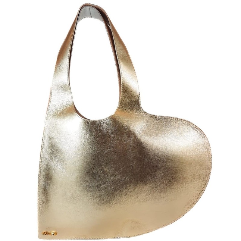 BOLSA HEART OURO/PRATA