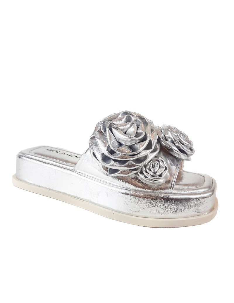 SANDALIA FLATFORM PRATA