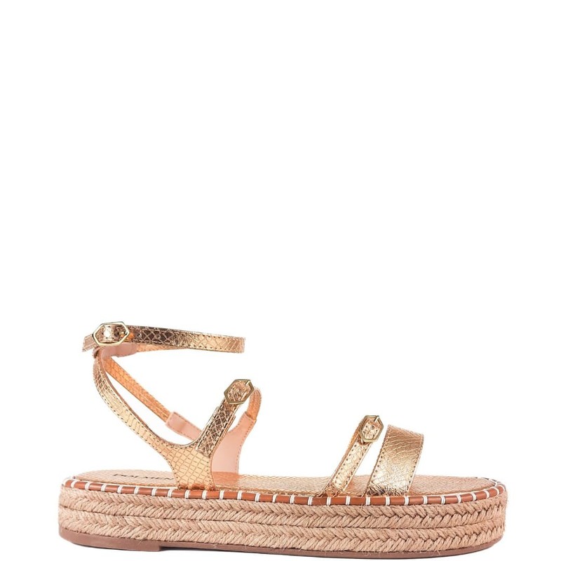 SANDALIA FLATFORM OURO