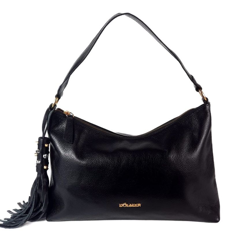 BOLSA REGINA TIRACOLO COURO PRETO