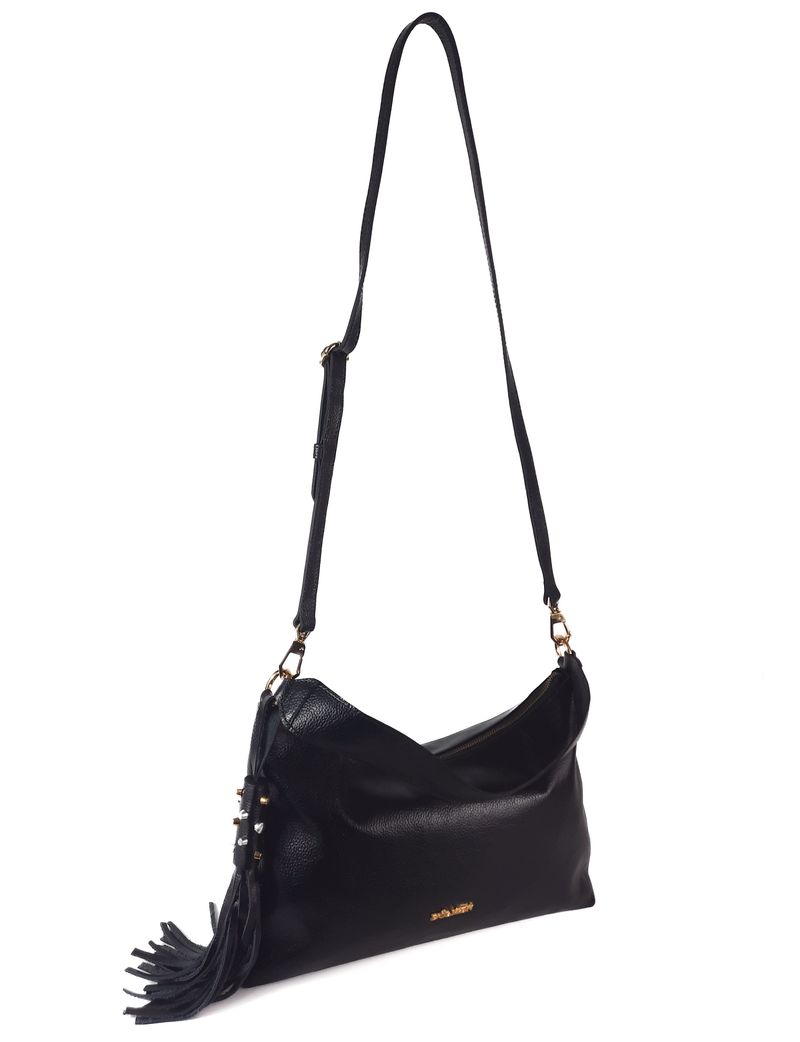 BOLSA REGINA TIRACOLO COURO PRETO