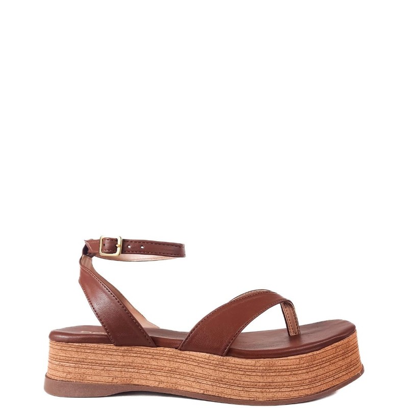 SANDALIA FLATFORM CHOCOLATE