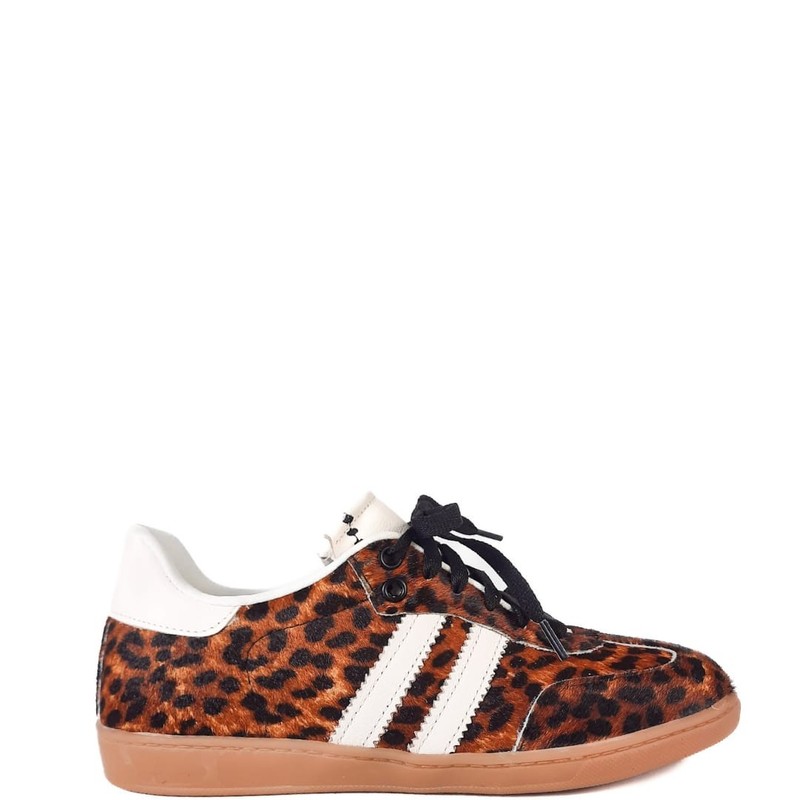 TENIS COURO LEOPARDO