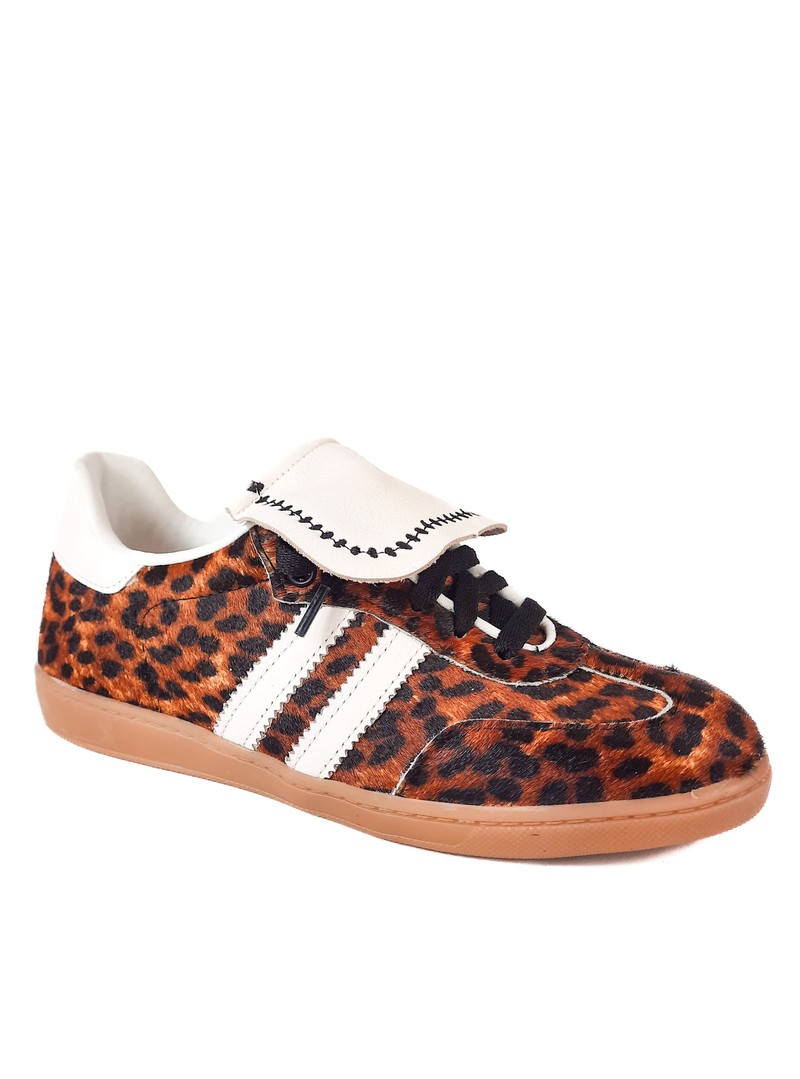 TENIS COURO LEOPARDO