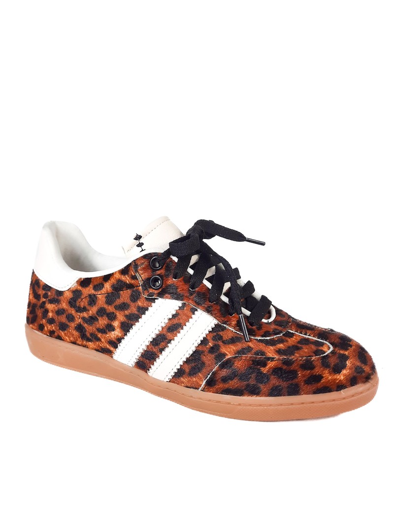 TENIS COURO LEOPARDO