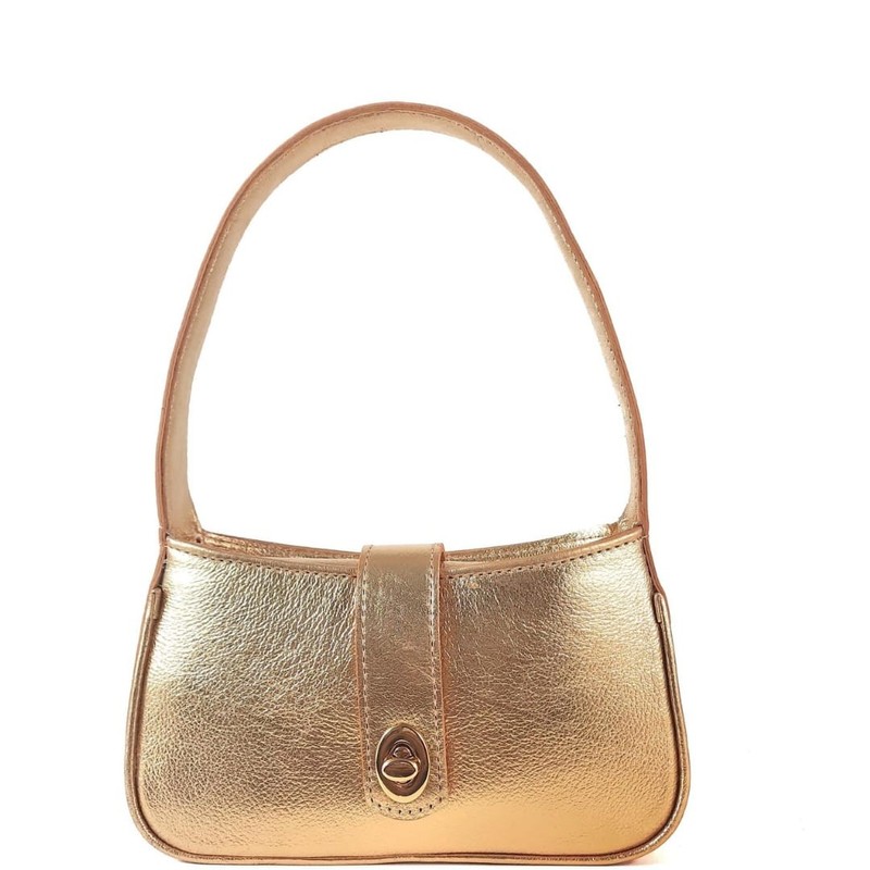 MINI BAG JOSEFINA COURO OURO