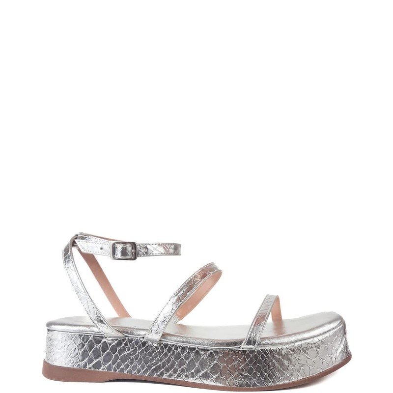 SANDALIA FLATFORM PRATA