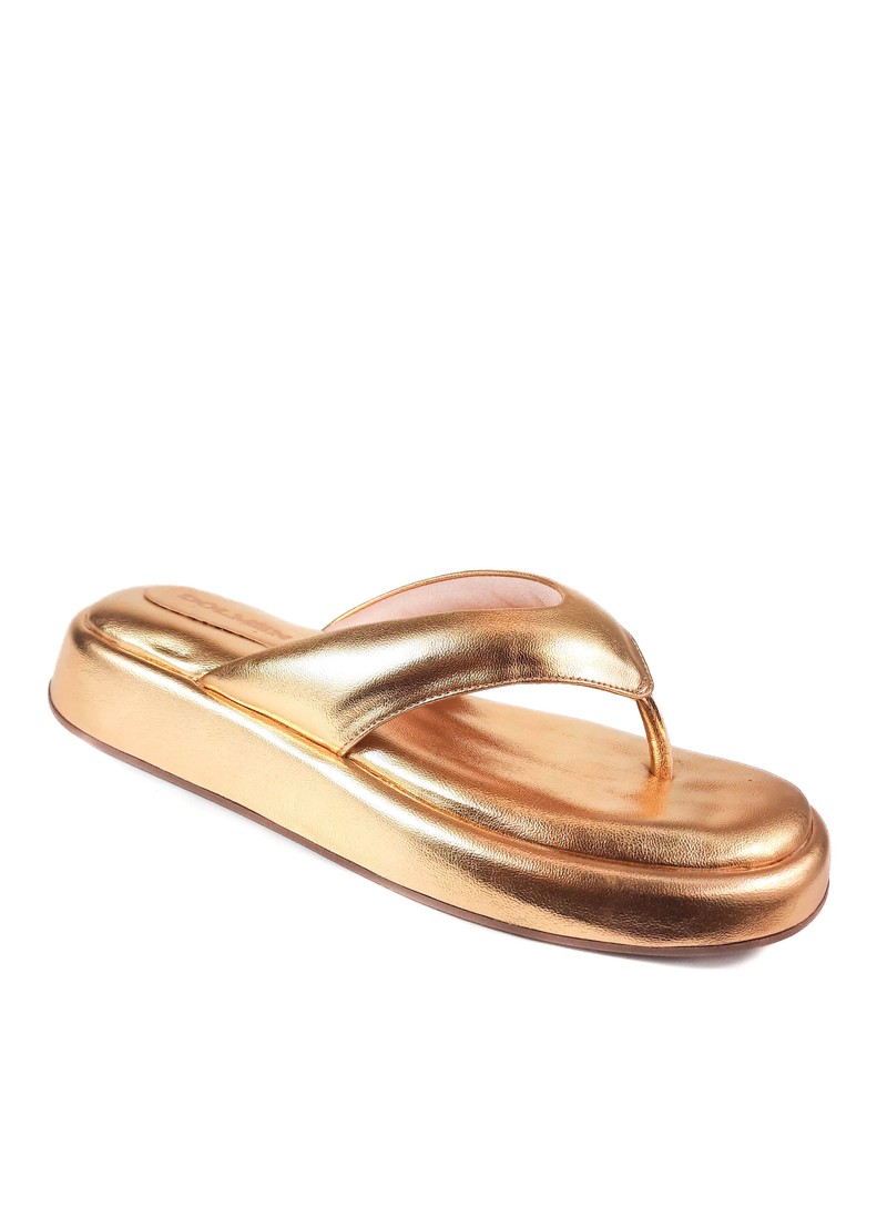 SANDALIA FLATFORM OURO