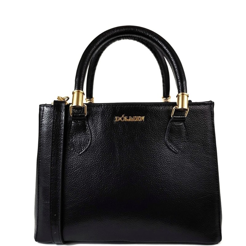 BOLSA SILVIA M TOTE COURO PRETO