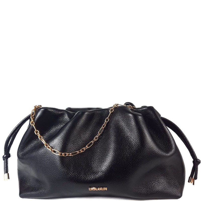 BOLSA RENATA CLUTCH COURO PRETO