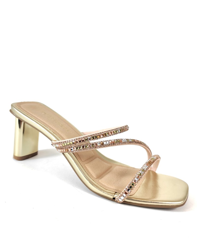 SANDALIA STRASS OURO