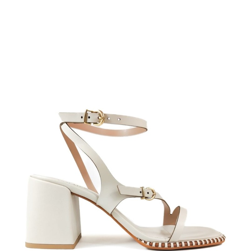 SANDALIA SALTO MEDIO OFF WHITE