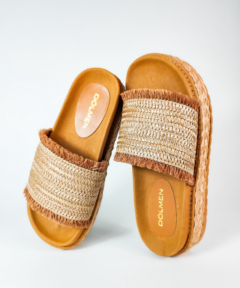 SANDALIA FLATFORM AMBAR