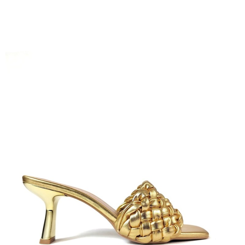 SANDALIA MULE OURO