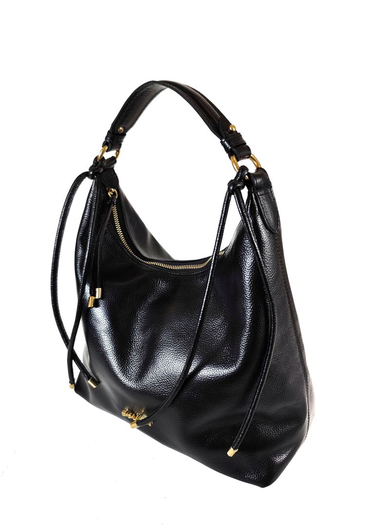 BOLSA GIOVANNA TIRACOLO COURO PRETO