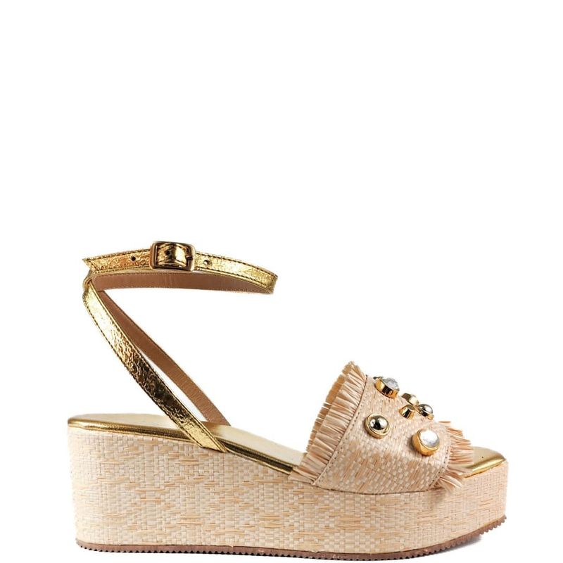 SANDALIA PLATAFORMA OURO