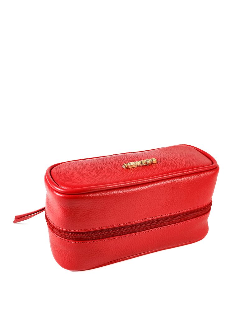 NECESSAIRE COURO VERMELHO