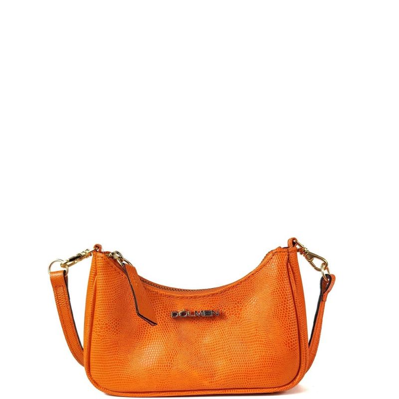 BOLSA LIA TIRACOLO COURO LARANJA