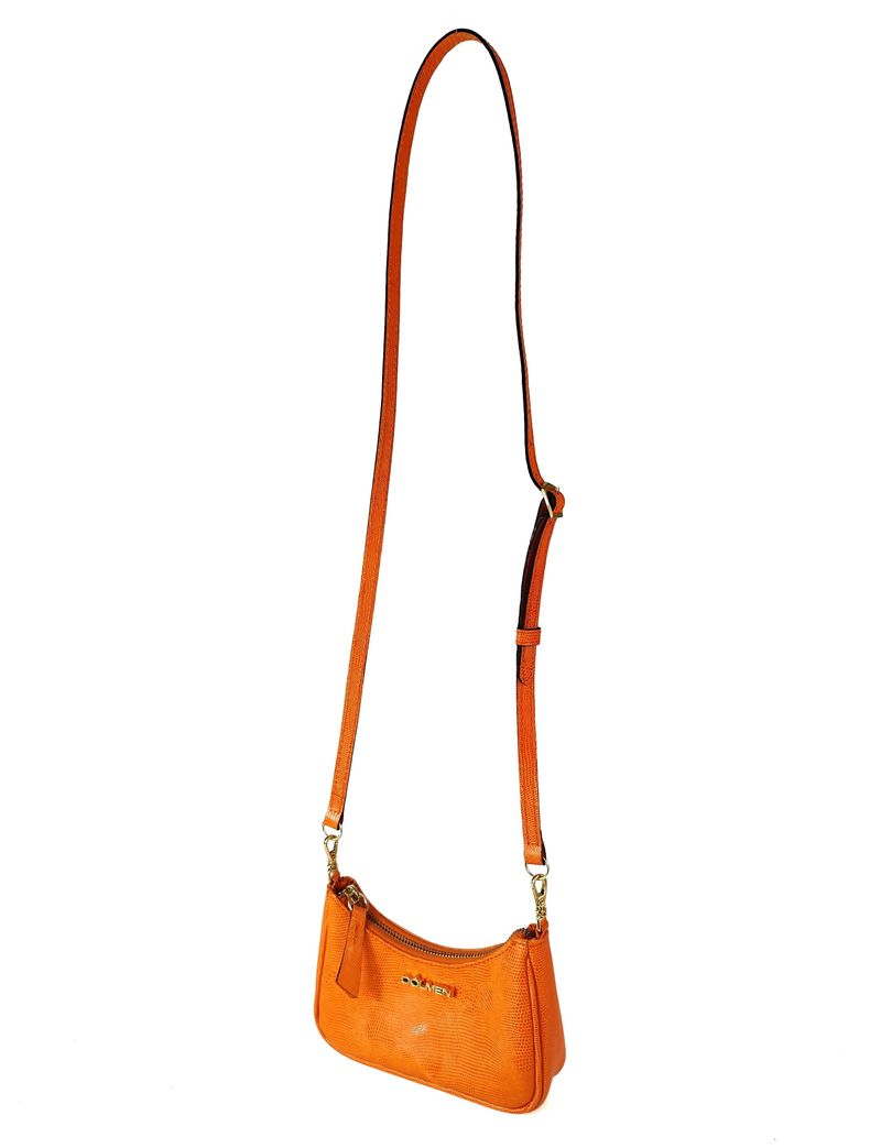 BOLSA LIA TIRACOLO COURO LARANJA