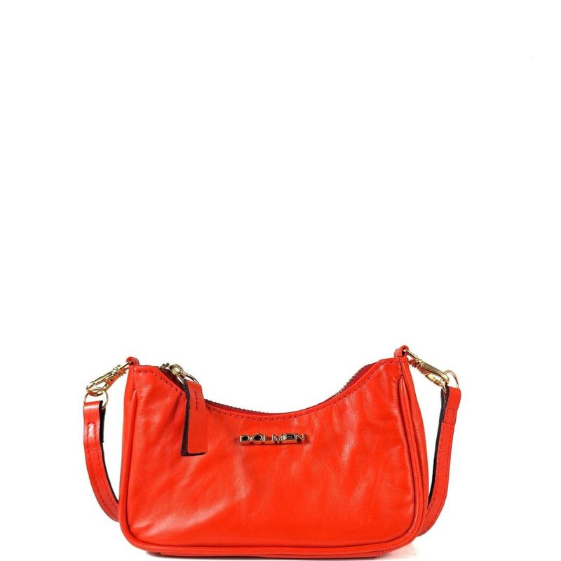 BOLSA LIA TIRACOLO COURO CORAL