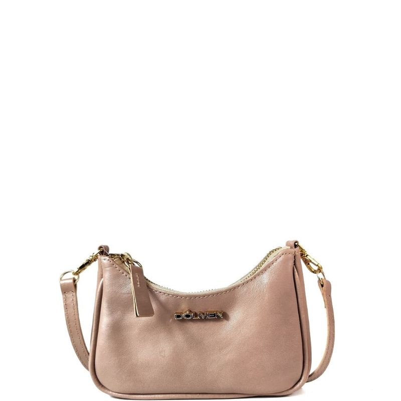BOLSA LIA TIRACOLO COURO BEGE