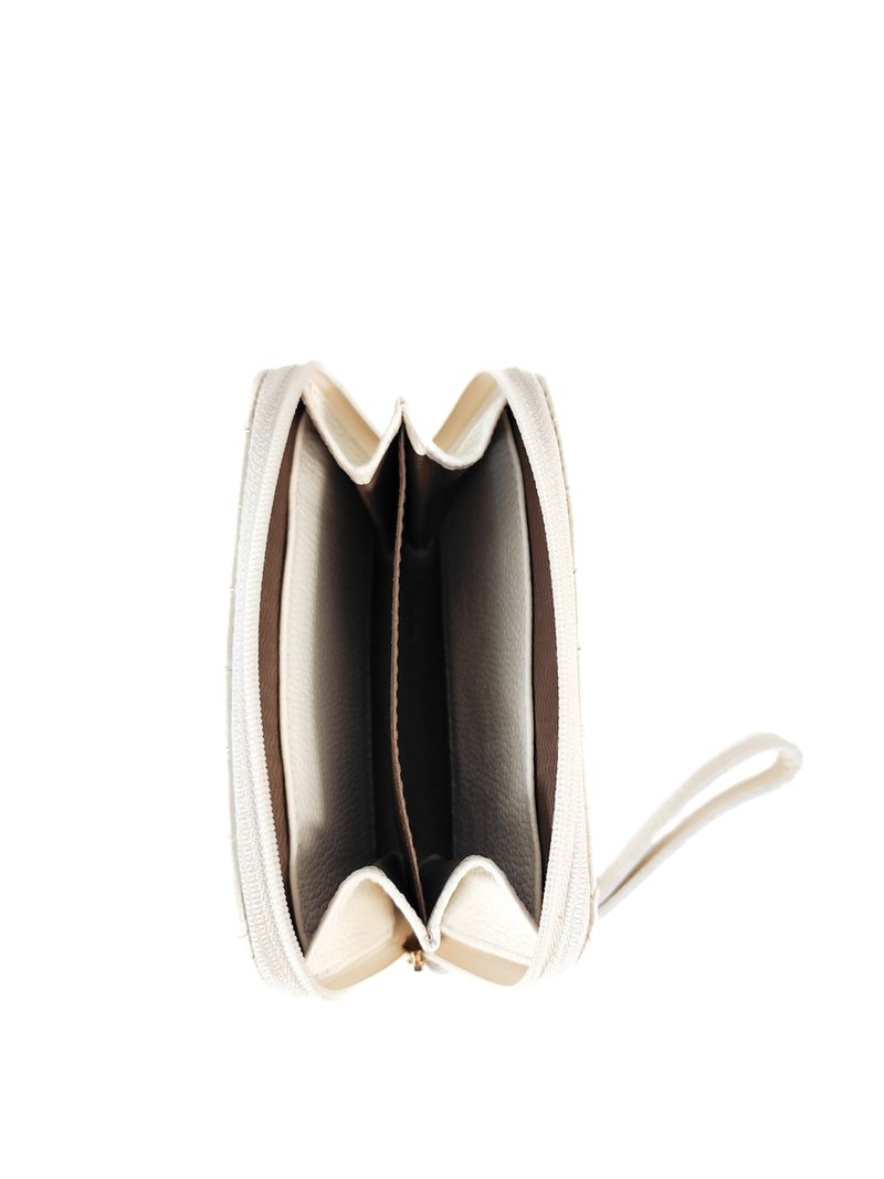 CARTEIRA COURO OFF WHITE